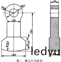 破(po)碎機鎚頭(tou)尺寸(cun)